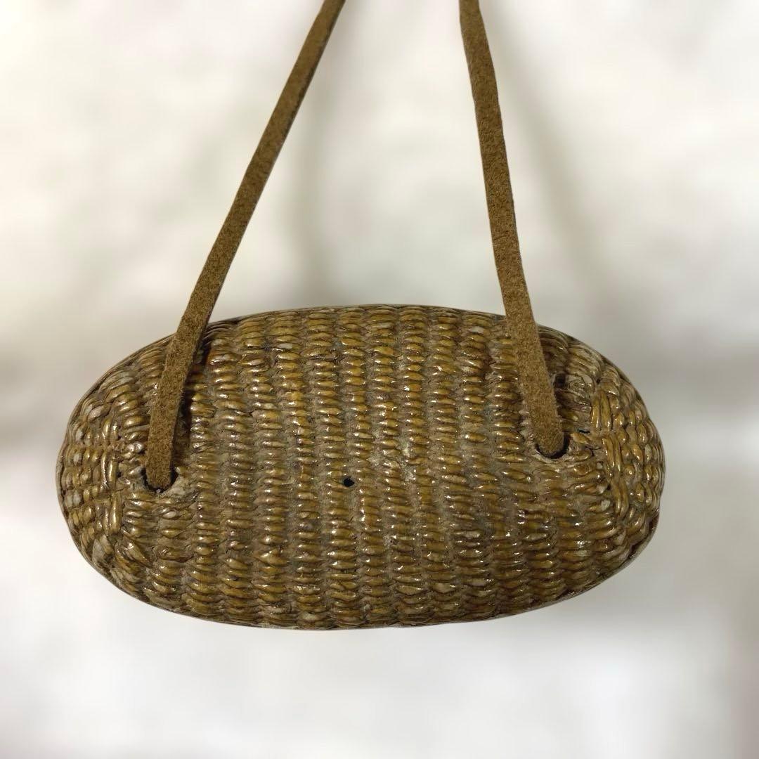 A-6 提物　下げ物　竹細工　在銘　根付　小物入れ　雑貨　時代物　美術品　工芸品