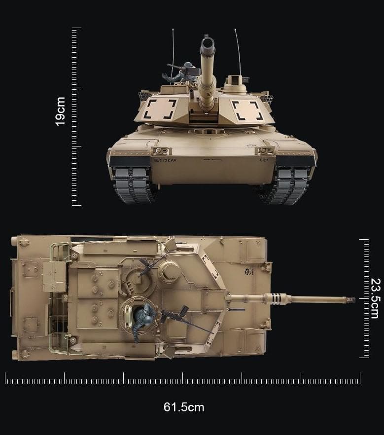 1/16サイズ戦車ラジコンUSエイブラムス　ヘンロン3918-1基板7.0