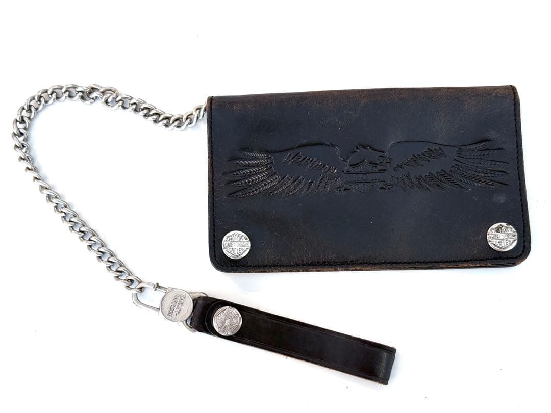 【希少品☆ビンテージ】トラッカーウォレット　ハーレー 革