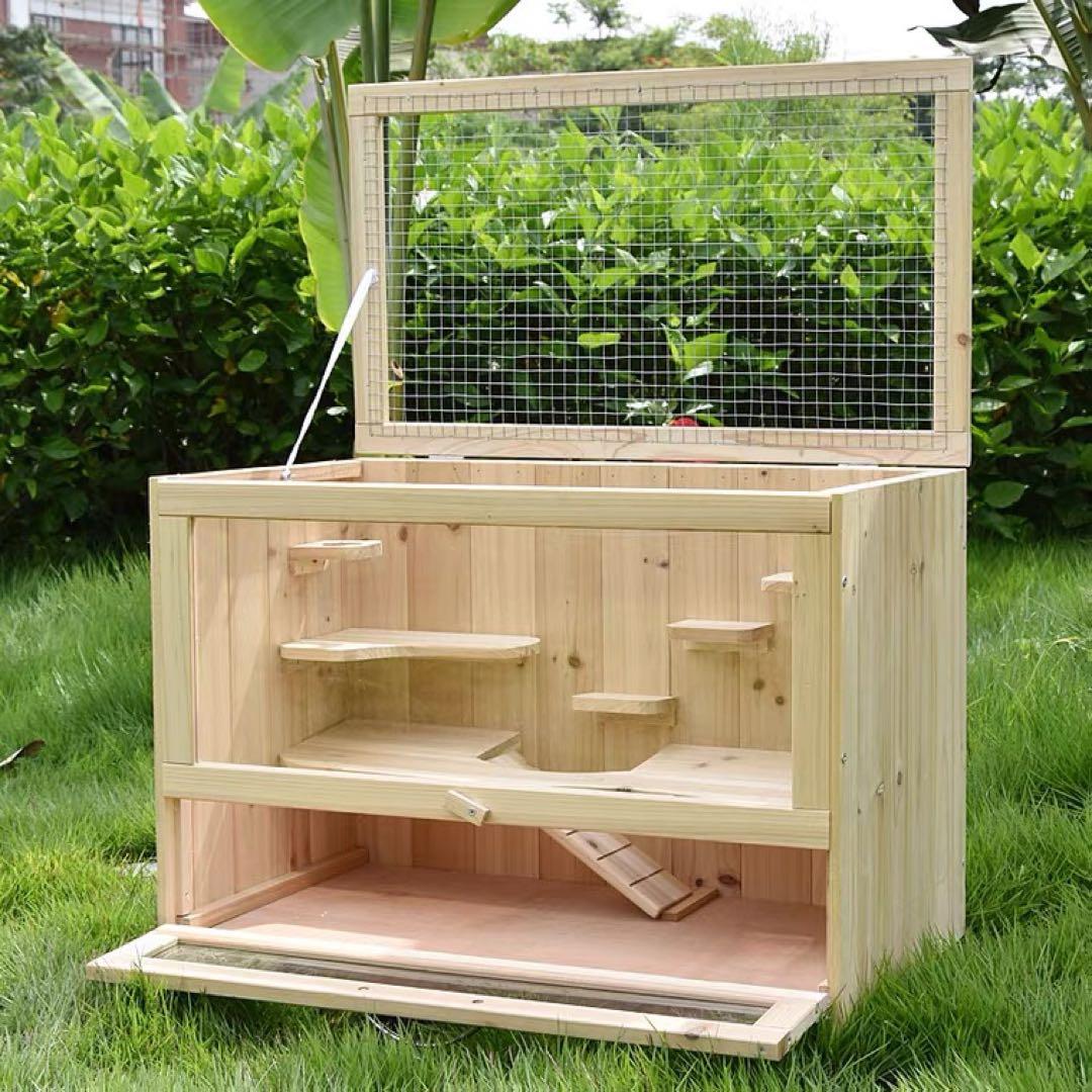 木製ケージ 大型 小動物用 ハムスター ハムスター ハリネズミ