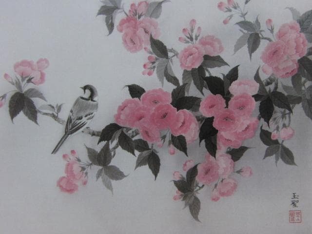 塩澤玉聖、【麗（うらら）】、希少な額装用画集より、美品、新品額装付