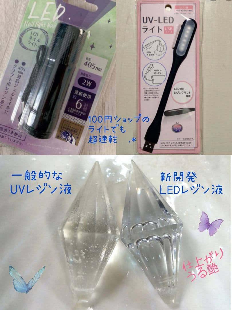 専用レジン液 シエル10本、ユキハナ1本、コーティング剤つき✩.*˚