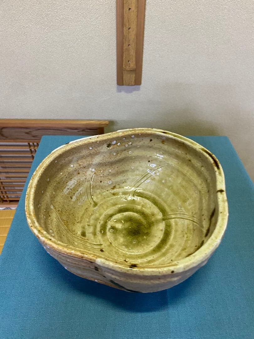 茶道具/片口菓子鉢 加藤光右衛門作 山十窯 美濃伊賀焼 共箱