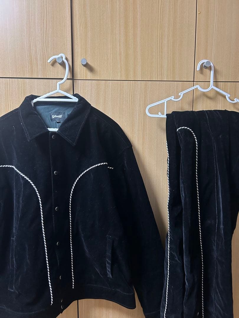 schott ベロアジャケット セットアップ XL