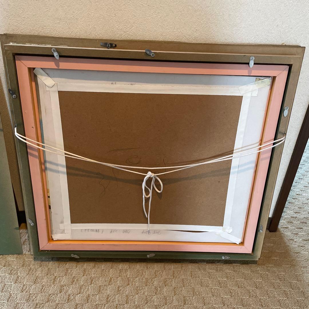 フェルメール　デルフトの眺望複製画　額縁