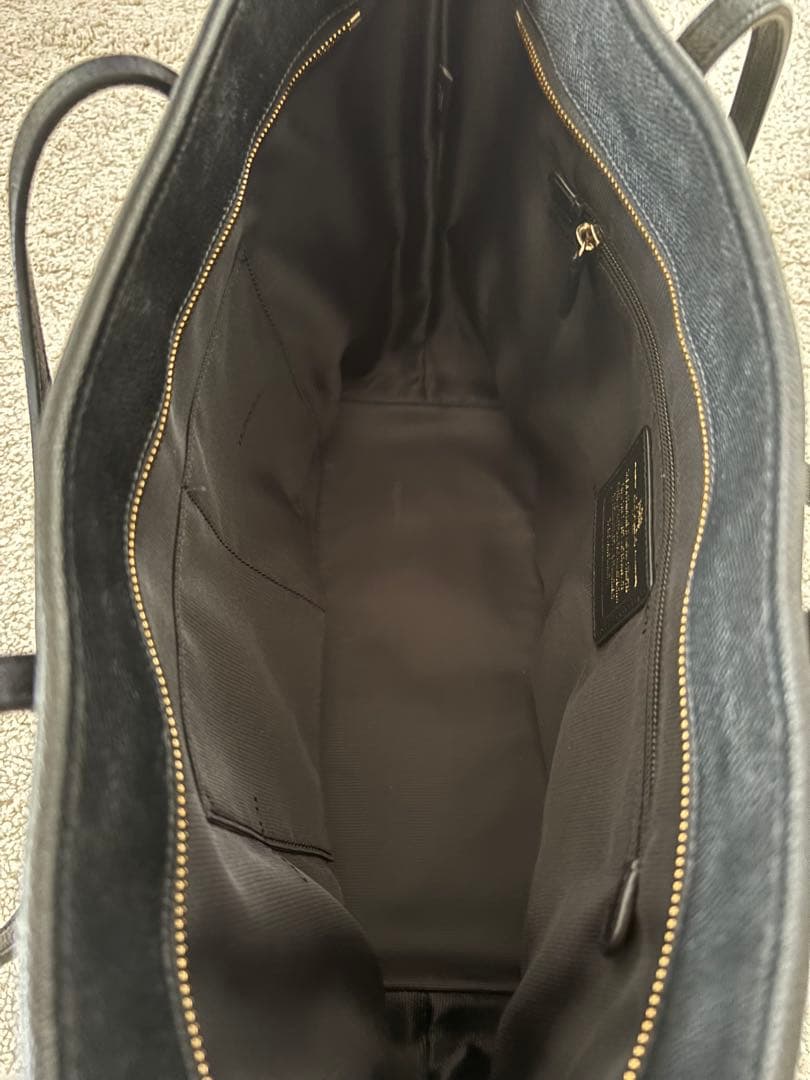 COACH コーチレザートートバッグ 4454 ブラック