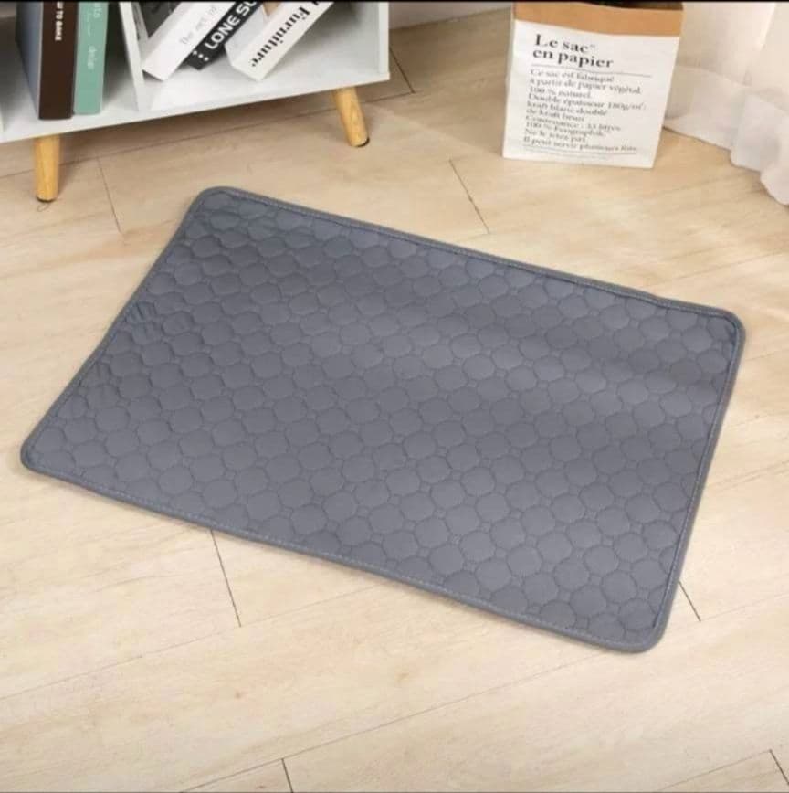【新品】トイレ　ペットシート　吸水　おしっこ　犬　猫　2枚組　洗える　グレー