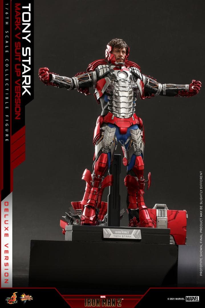 ホットトイズ　トニー・スターク　スーツアップ版　ボーナスアクセサリー付【新品】