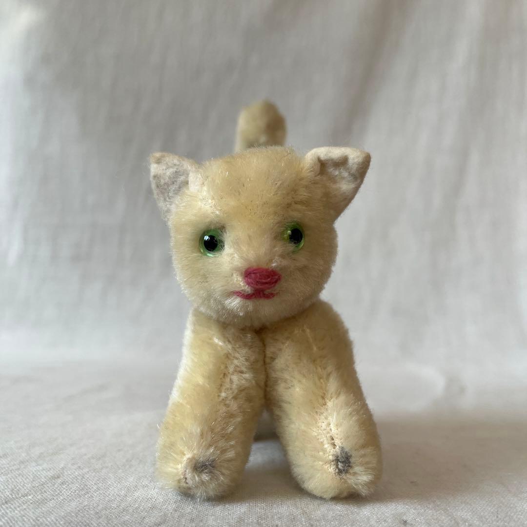 アンティーク　ドイツ　ねこちゃん　ぬいぐるみ