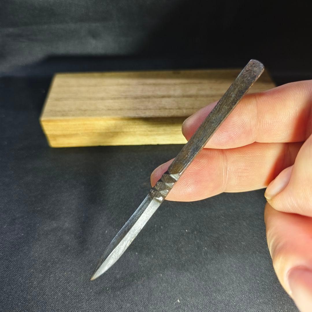 馬針 鉄地 江戸骨董 長さ10cm 本物 珍品 武具刀装具 旧家蔵出蒐集家放出