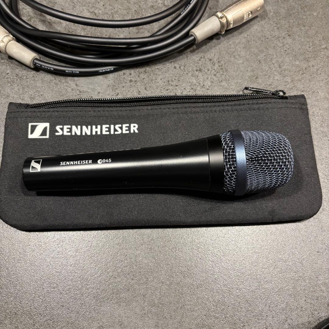 Sennheiser E945 ダイナミックマイク ケース スタンド ケーブル付