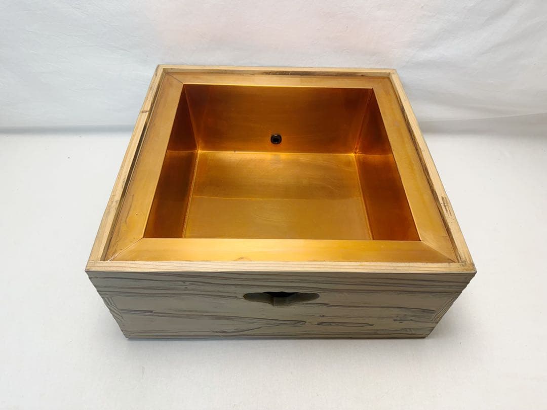 未使用 茶道具 焼杉 置炉 磨入子 炉.置炉用炭型電熱器 2点セット 元箱