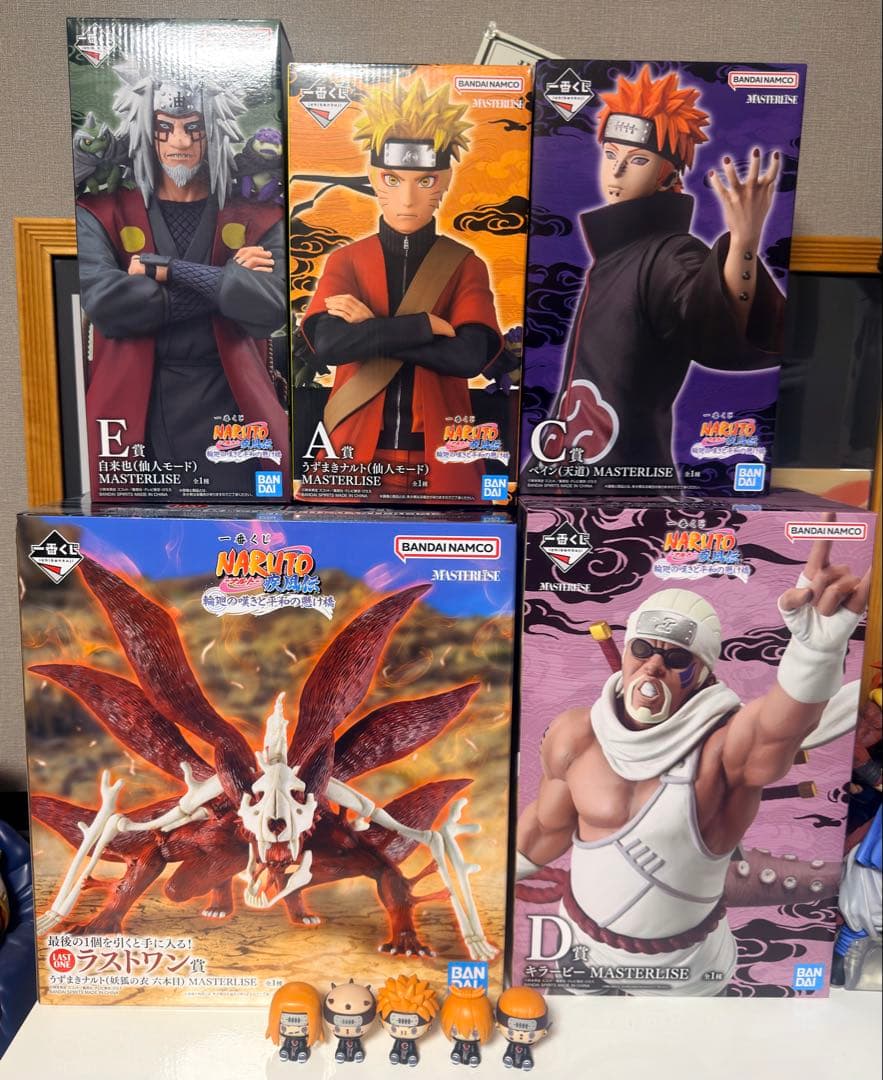 一番くじ NARUTO-ナルト- 疾風伝A賞C賞D賞E賞ラストワン賞おまけ付き