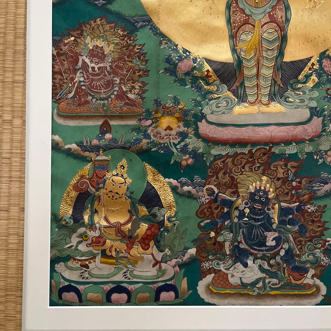 観音菩薩 金箔 絵画 73cm x 106cm（額サイズ）