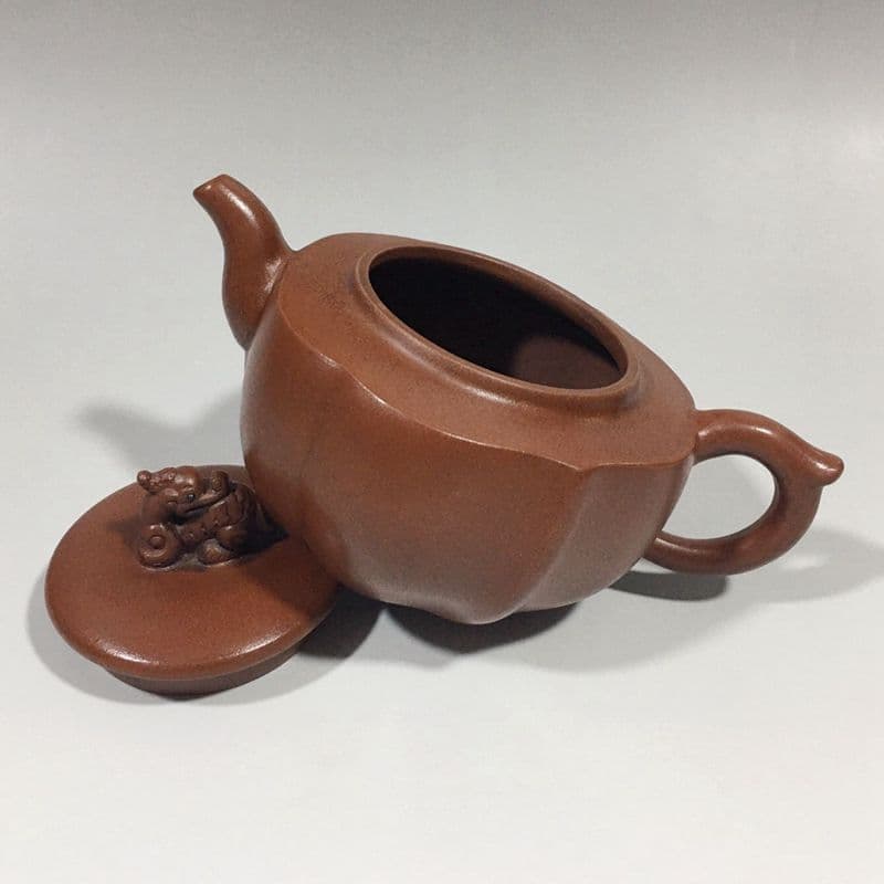 宜興  紫砂壷  菱花壺  工芸品  美術品 置物