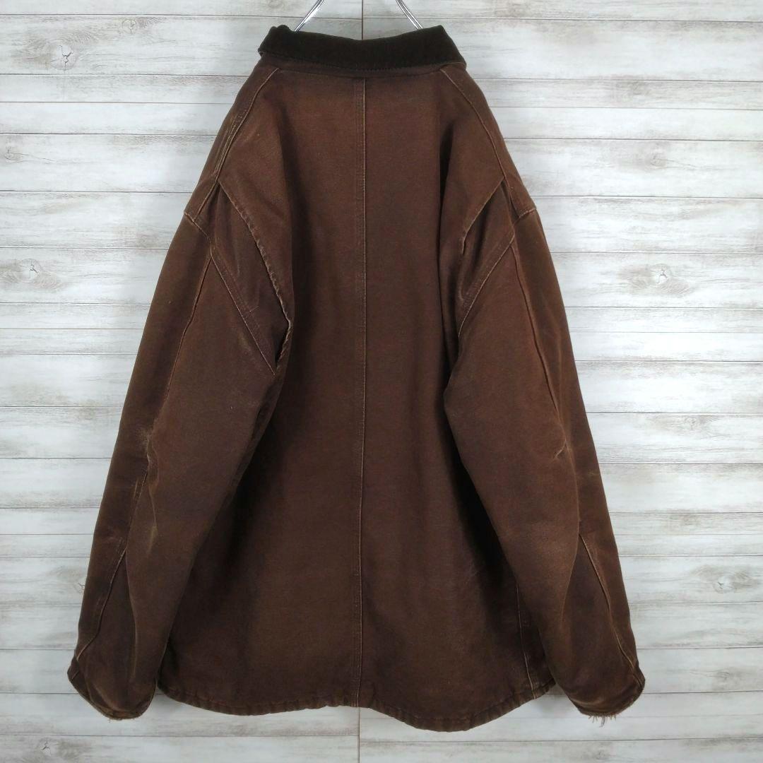 メンズ☆カーハート　トラディショナルジャケット　USA製　XL　レザーパッチ人気