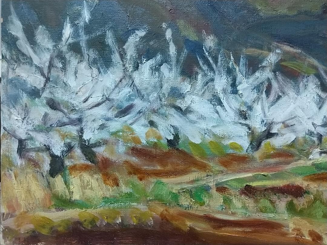 油絵「曽我梅林」 絵画  P8