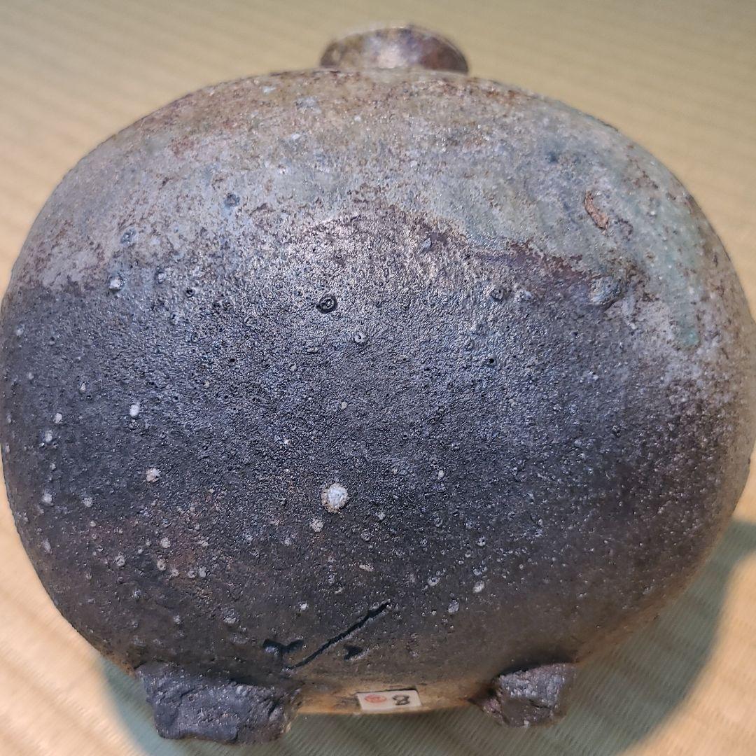 信楽焼 加藤隆彦作 鶴首 高さ6.5寸（約20cm） 共箱 本物保証