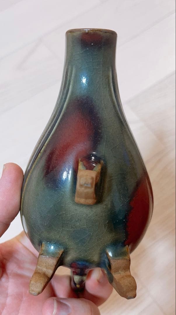 老窯磁器・宋鈞窯龍柄流杯 中国磁器 陶芸 磁器　骨董品