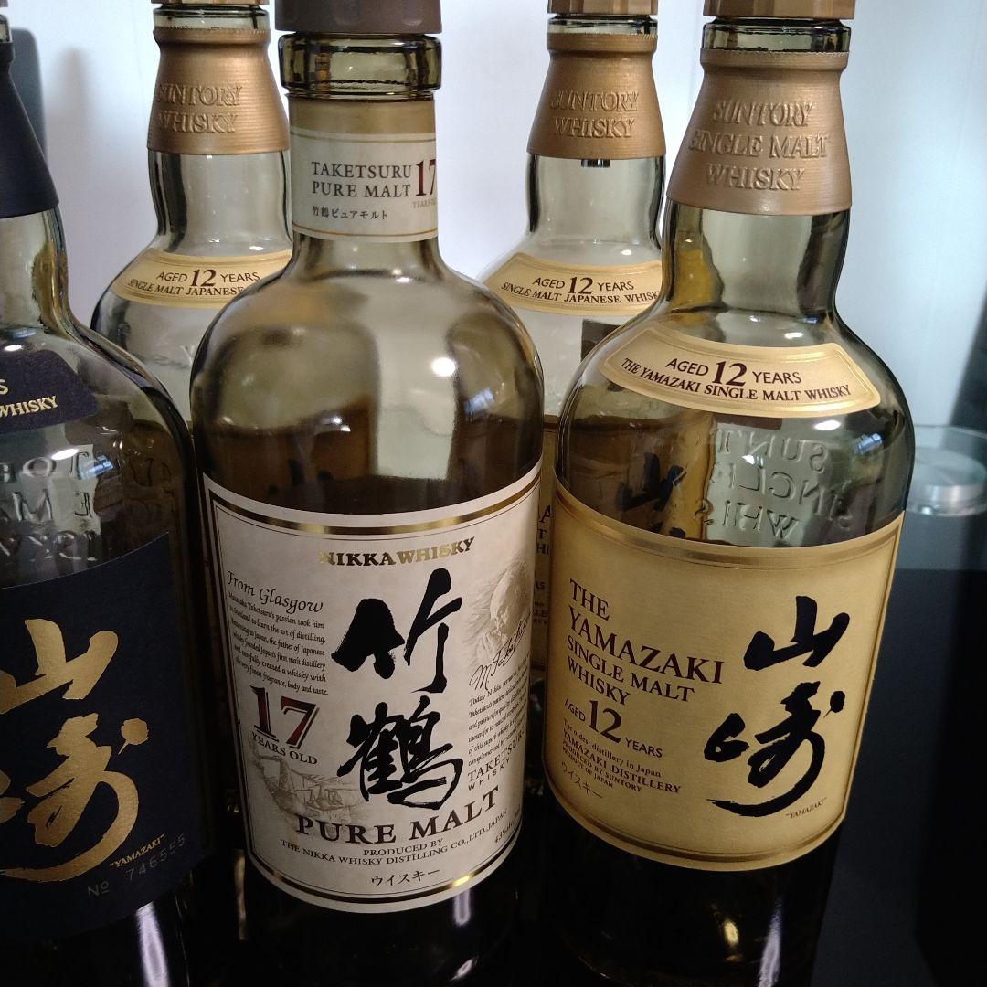 山崎12年・18年・竹鶴17年セット　空瓶　未洗浄