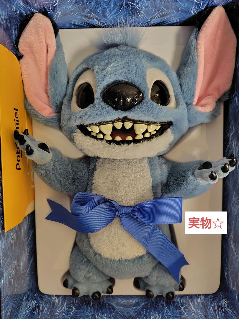 海外限定 　スティッチ　リアルぬいぐるみ　28cm　実写映画　海外公式正規品