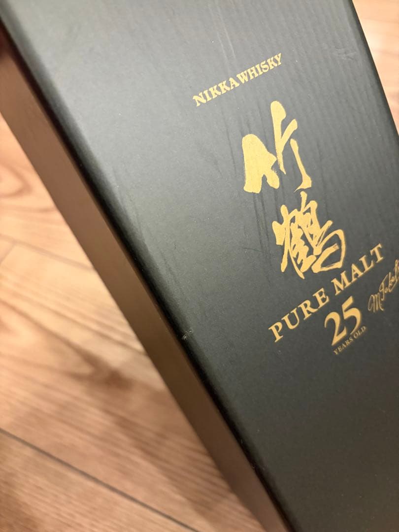 ニッカウヰスキー 竹鶴25年 ピュアモルト 25年 木箱入り　新品未開封