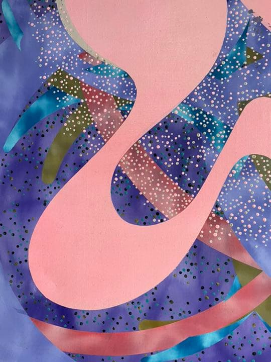 油絵　現代アート　愛　作者あんどうまさひろ　油彩画