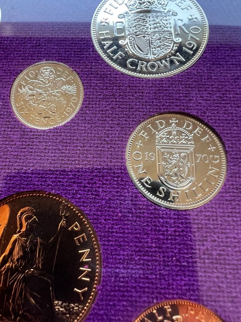 外国硬貨　イギリス　1970年　8種まとめロット