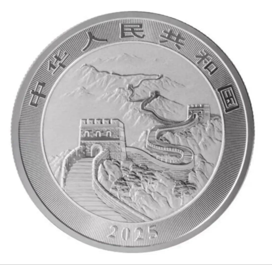 中国 銀貨 万里の長城 10元 2025年