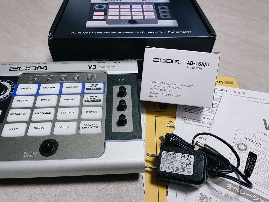 【美品】ZOOM V3 ボーカルプロセッサー 【純正ACアダプター付属】