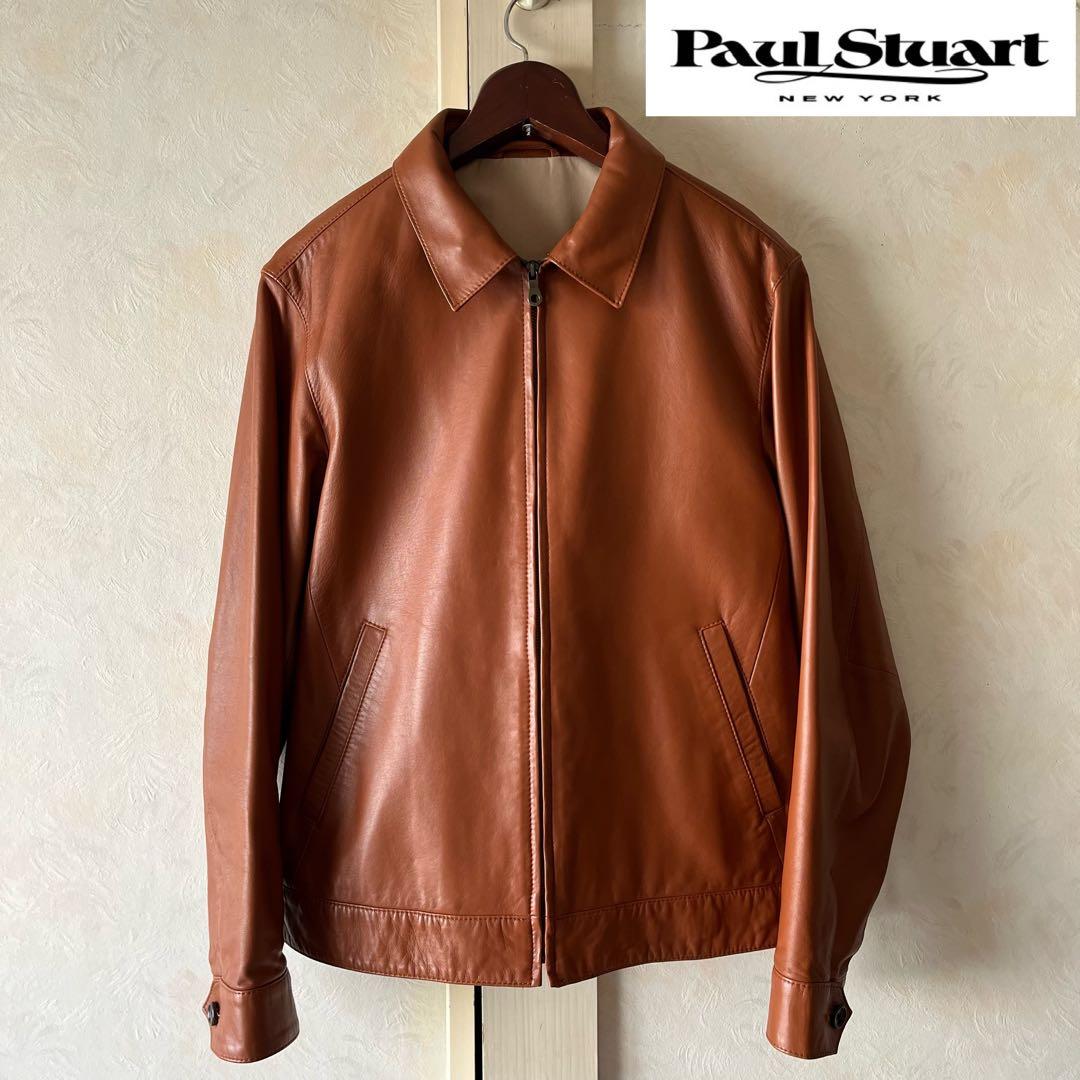 PAUL STUART ポールスチュアート レザージャケット メンズ 48