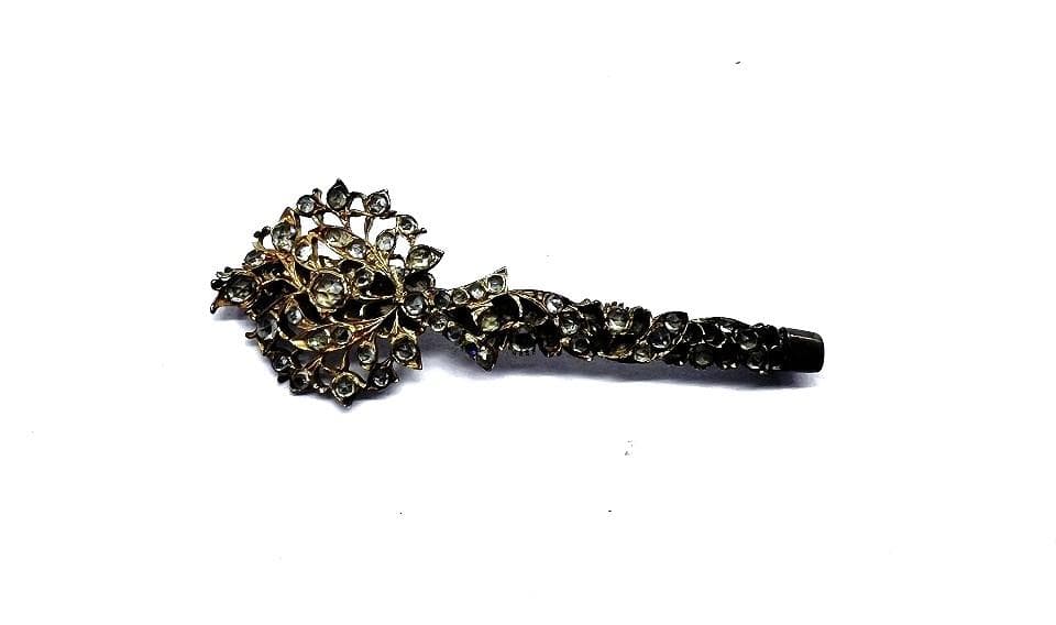 ブローチ③　水晶　ローズカット　ジョージアン