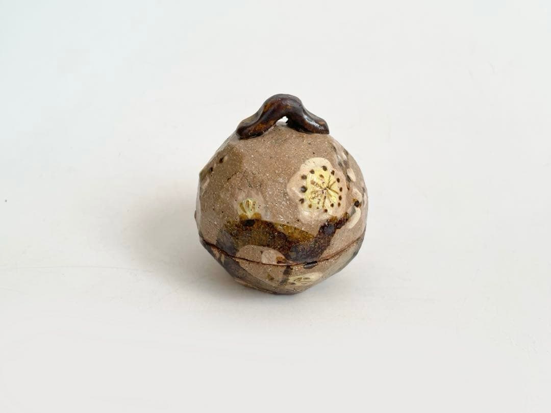 陶芸家　田端志音　乾山　絵錦　香合　梅香合　茶道具　共箱
