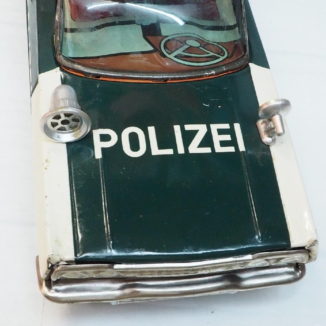 イチコーPOLIZEIパトカー白緑 小 リモコン欠tinブリキtoy car箱付