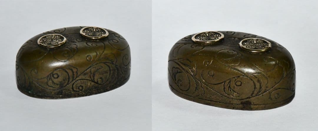 縁頭　薩摩金具　葵図　無銘