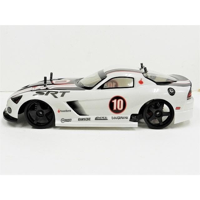 ターボ機能付き 1/10 ドリフトラジコンカー D001 白 スペアボディー付