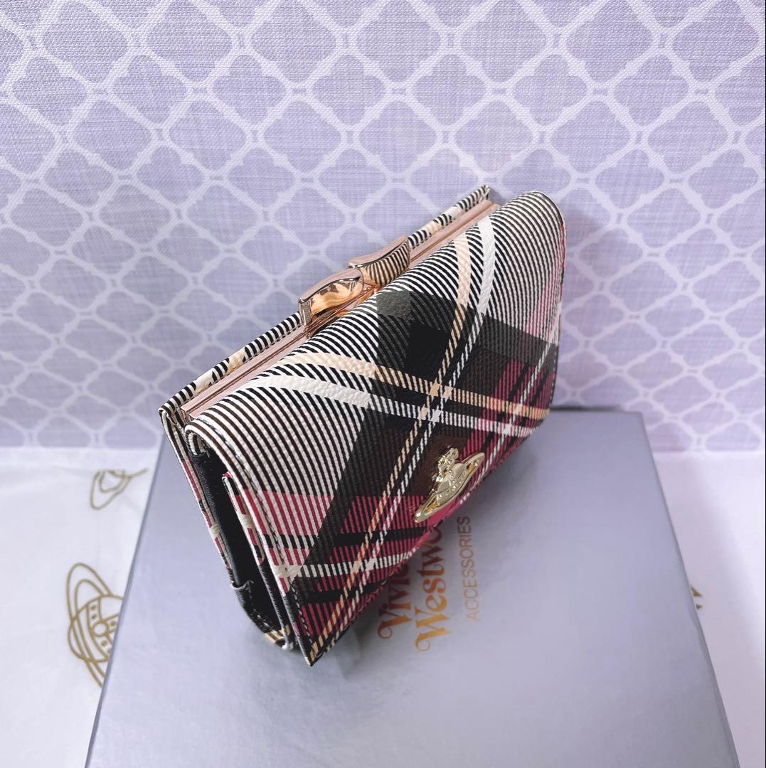 【可愛すぎ♡新品】可愛い ヴィヴィアン・ウエストウッド 三折財布 チェック柄