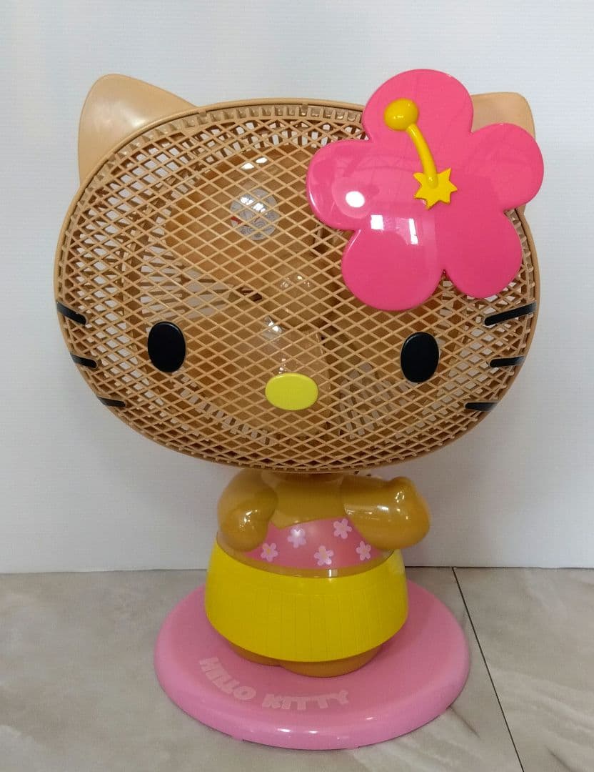 希少品　ハローキティ 日焼けキティ ガングロキティ 2way 扇風機