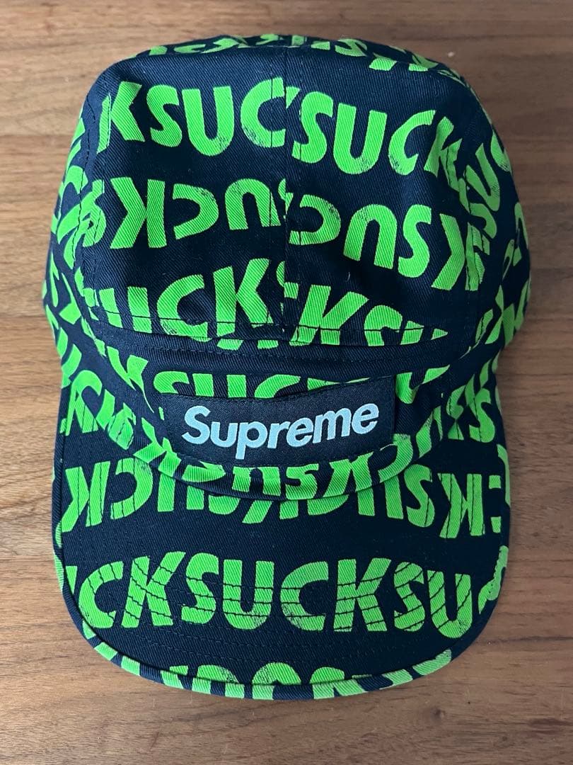 O*N様 Supreme キャップ 黒 蛍光緑