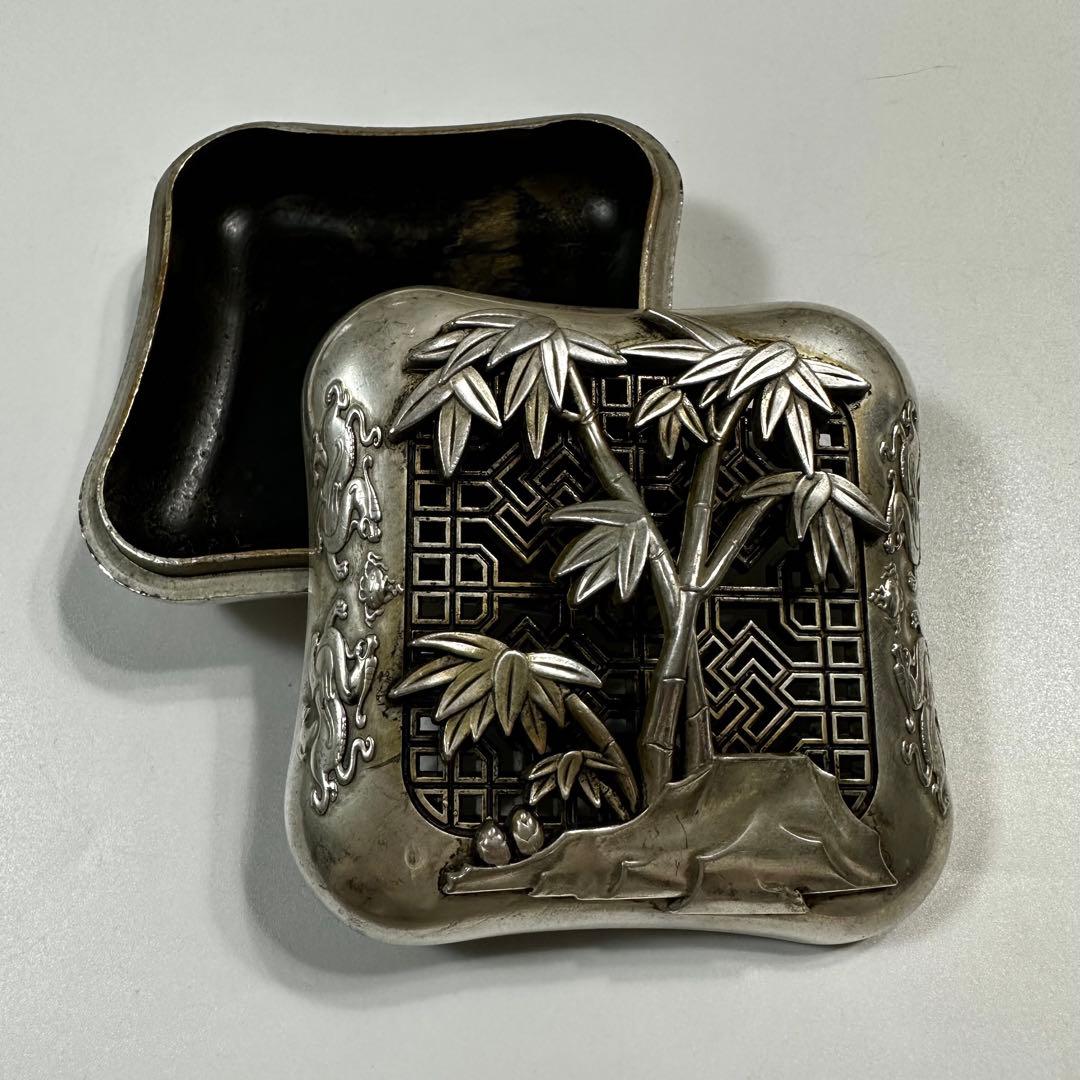 硯　竹　旧蔵　金属彫刻