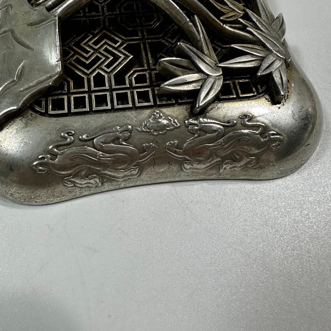硯　竹　旧蔵　金属彫刻