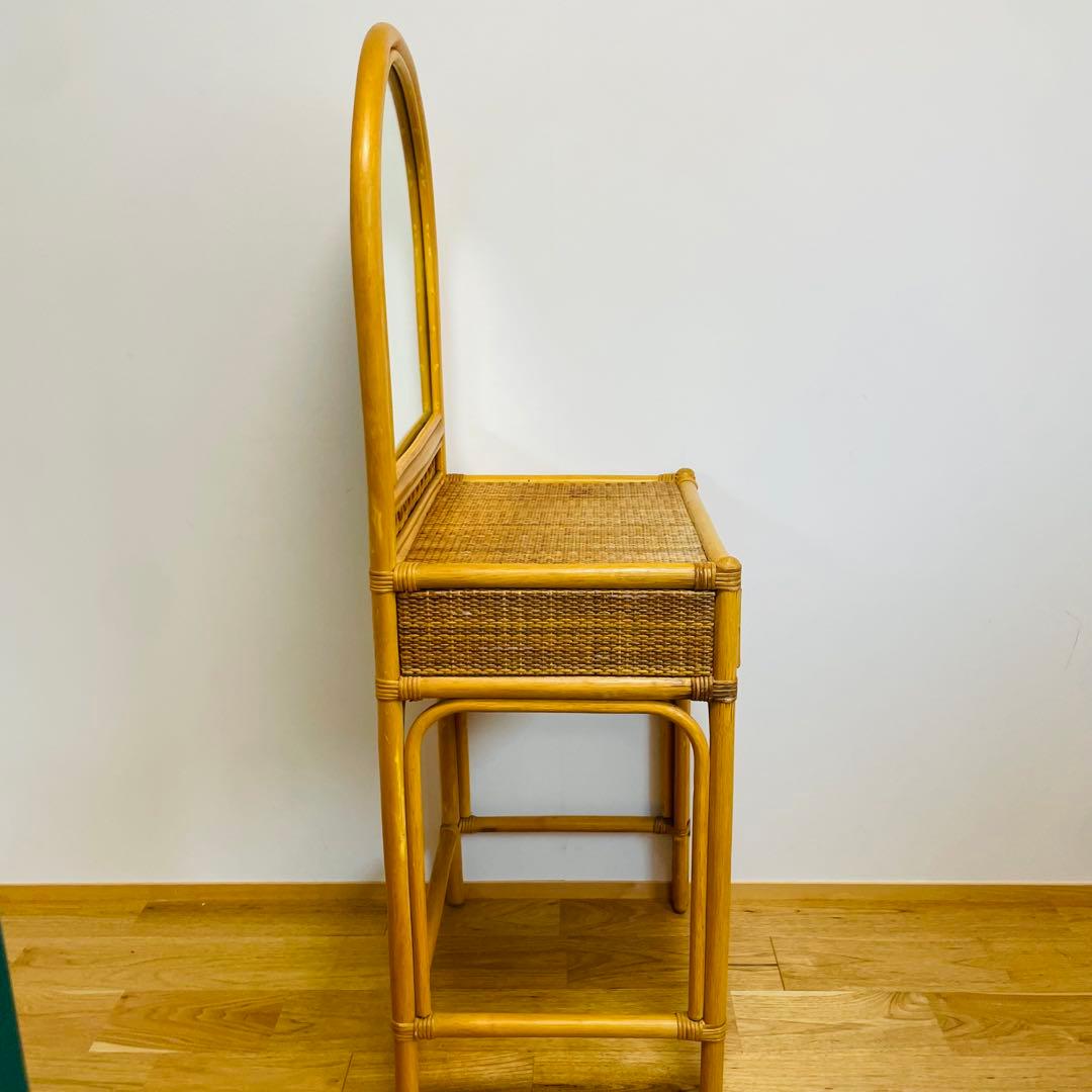 良品 ラタン ドレッサー　スツール　鏡台　椅子　化粧台　家具 イス