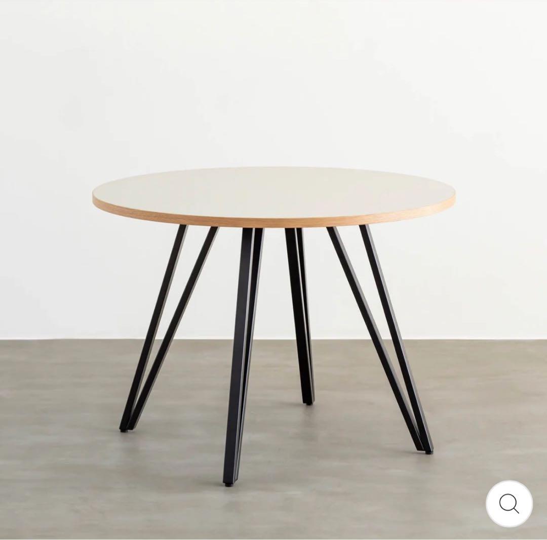 【4/13まで】かなでもの ラウンドテーブル リノリウム 100cm