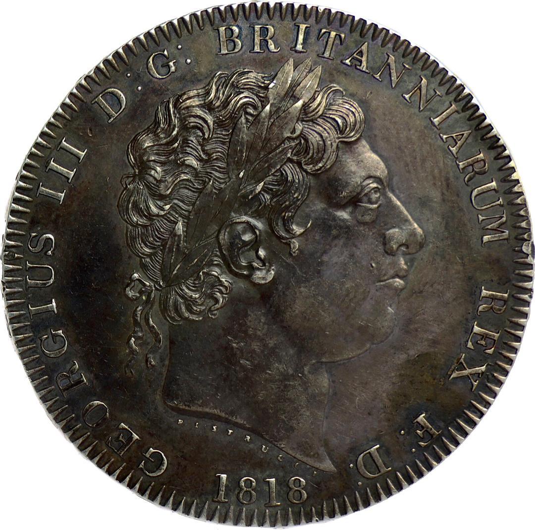 1764年 ロシア ルーブル銀貨　＆　1818年イギリスクラウン銀貨