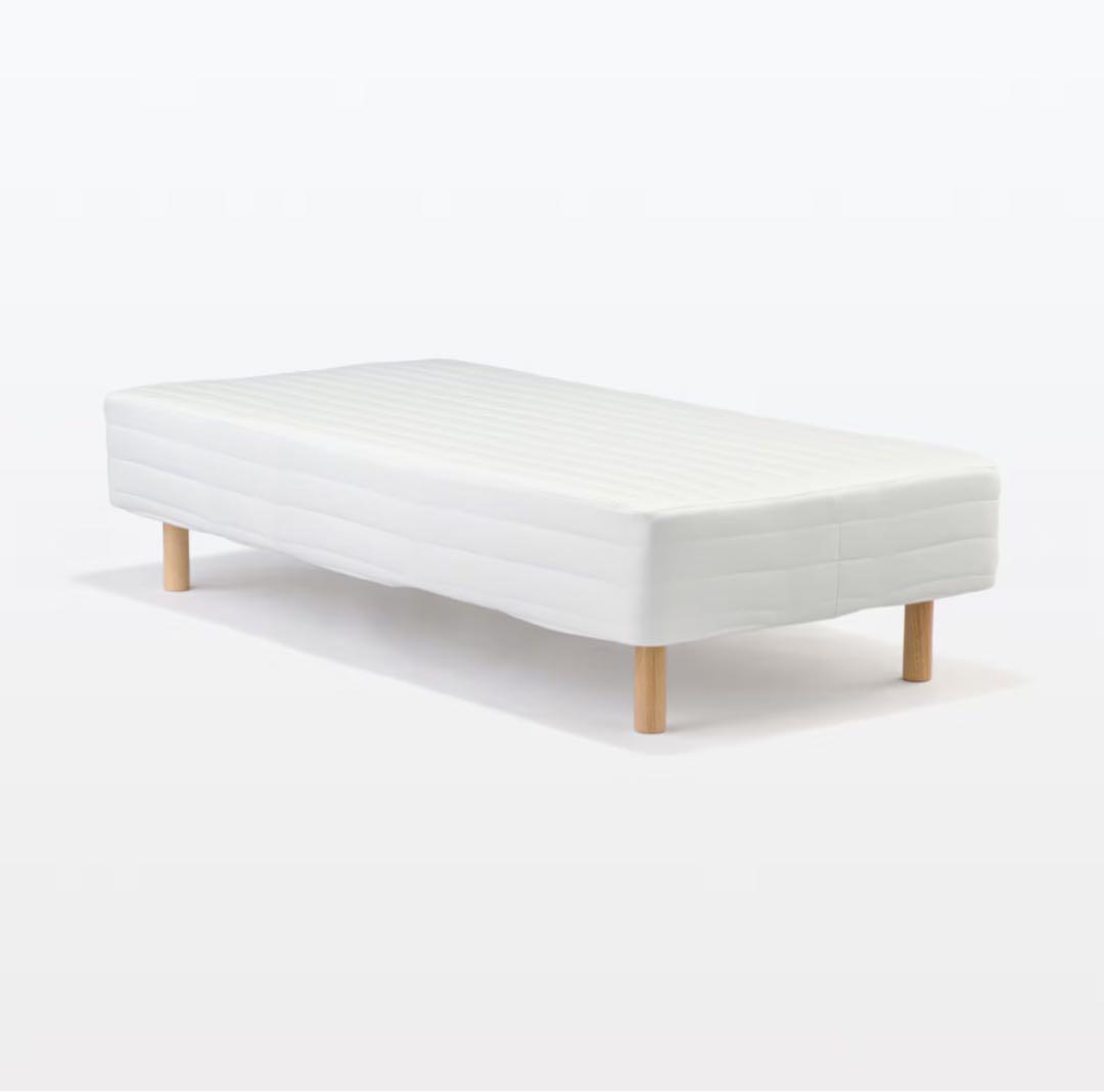 無印良品　シングルサイズ　脚付マットレスポケットコイル26cm（洗えるカバー）
