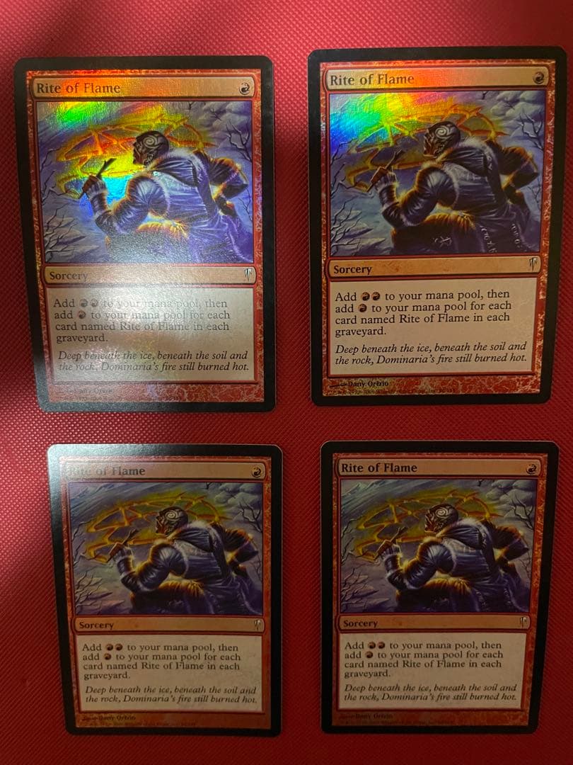 炎の儀式　foil 4枚セット