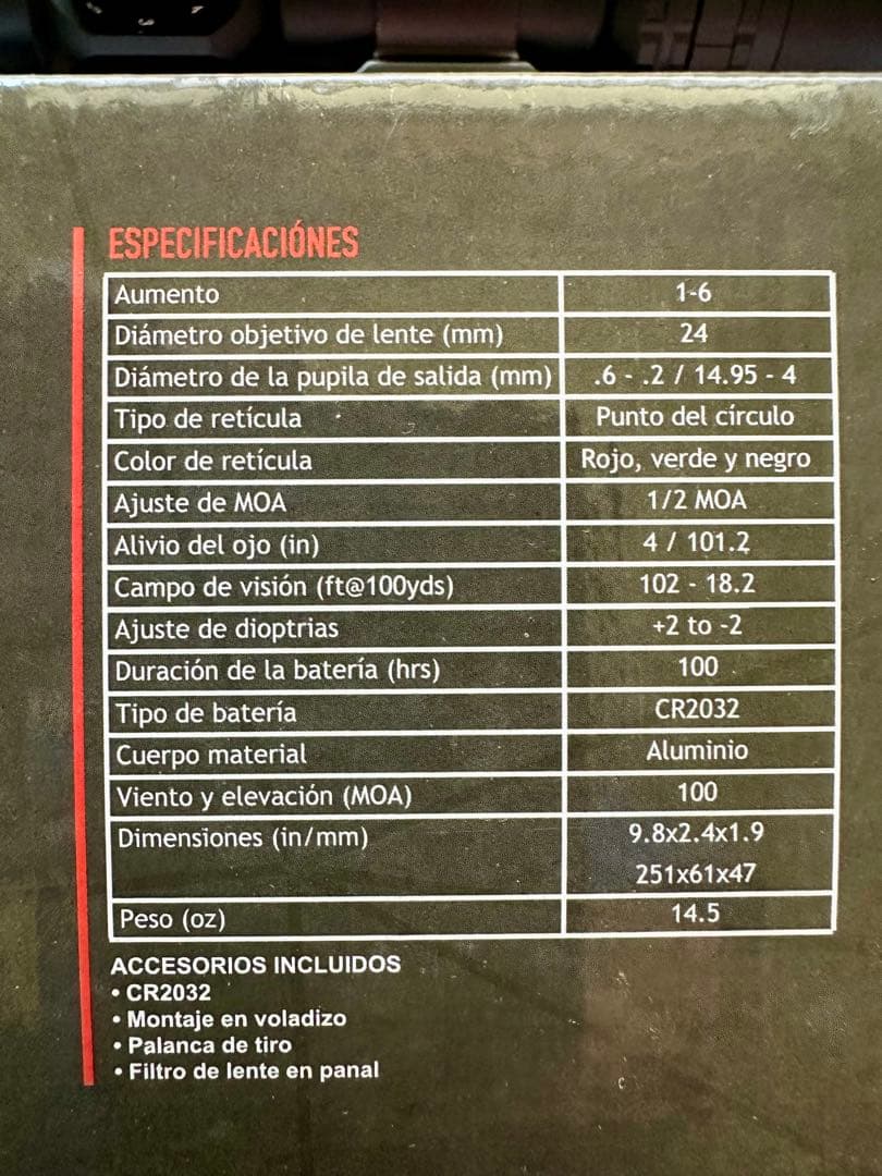Firefield Rapidstrike 1-6x24 20mm対応マウント付
