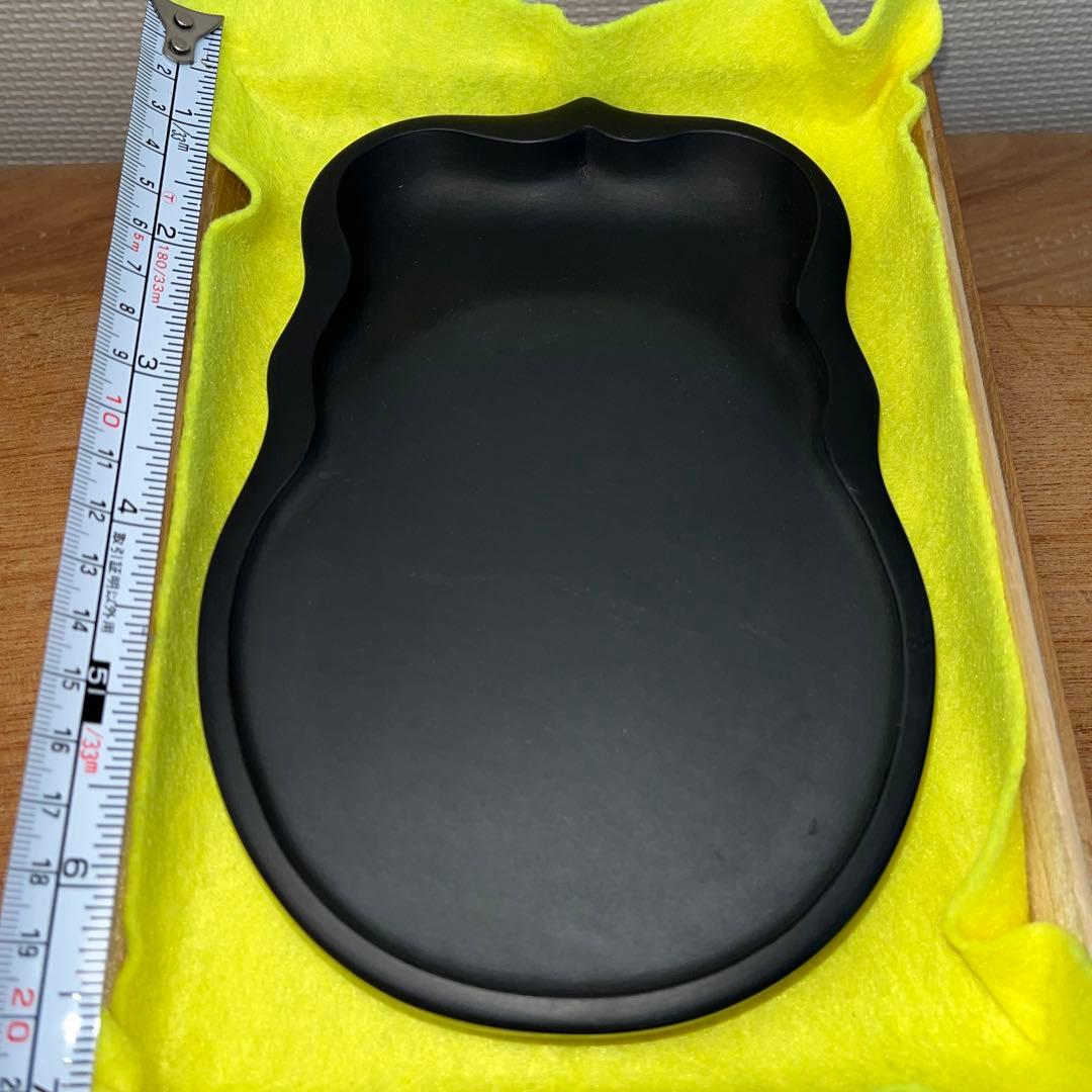 ⭕️雨畑硯　特殊研　名工　正峯　新品美品　四六寸大　希少美しい　女性好み