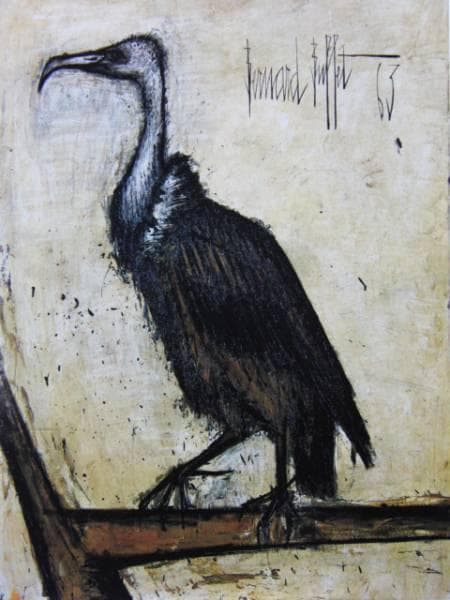ベルナール・ビュッフェ「LE MUSEUM-Le Condor」希少画集の額装画