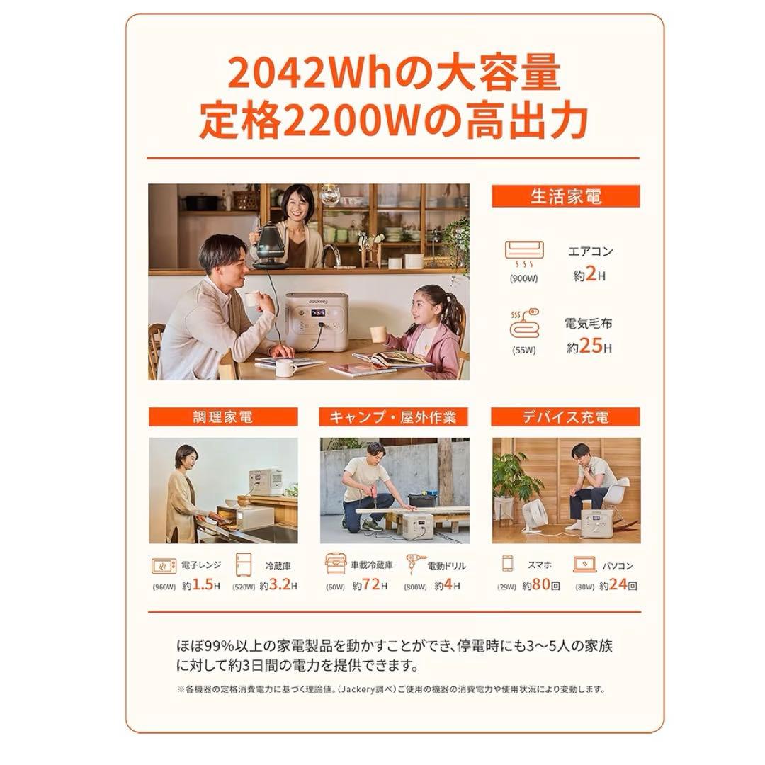 【Members】Jackery 2000 New ポータブル電源